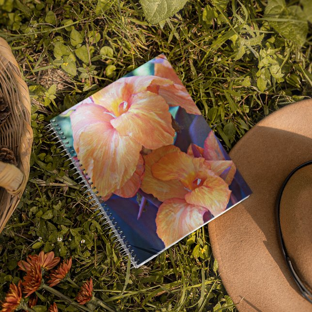 Orange Canna Lily Floral Notebook (In Situ)