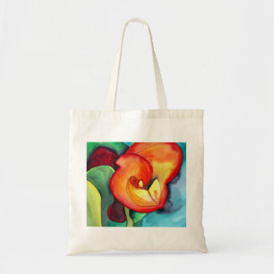 Orange Canna lily original watercolor art Tote Bag