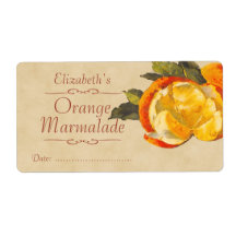 Orange Canning label
