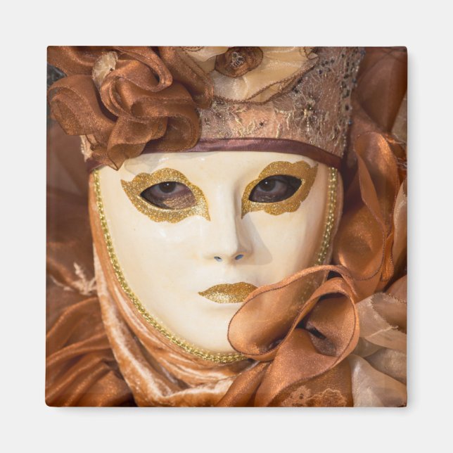 Orange Carnival costume, Venice Magnet (Front)