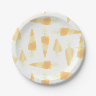 Orange Carrot Paper Plate
