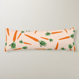 Orange Carrot Pattern Body Cushion