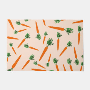 Orange Carrot Pattern Doormat