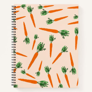 Orange Carrot Pattern Notebook