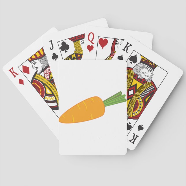 Orange Carrot Vegetable Playing Cards (Back)