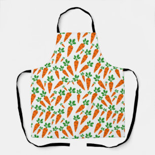 Orange carrots pattern design apron