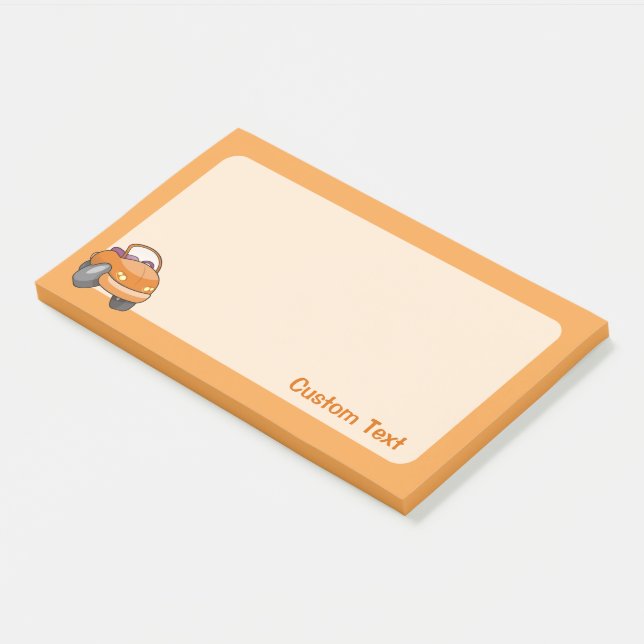 Orange Cartoon Car Post-it Notes (Angled)