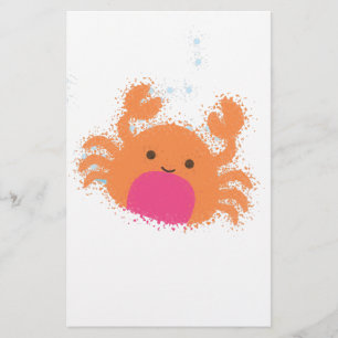 Orange Cartoon Crab