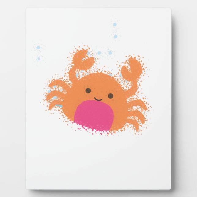 Orange Cartoon Crab Plaque (Front)