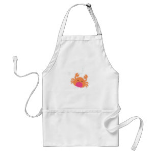 Orange Cartoon Crab Standard Apron