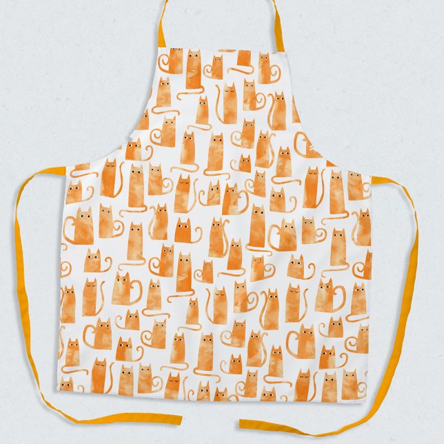 Orange Cat Apron (Creator Uploaded)
