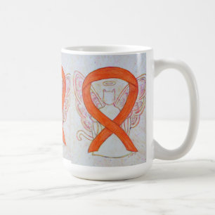 Orange Cat Awareness Ribbon Angel Art Mug