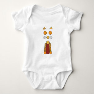 Orange CAT Baby Bodysuit