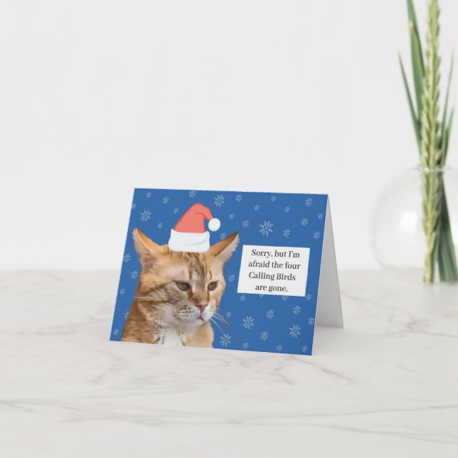 Orange Cat Christmas Card (Front)