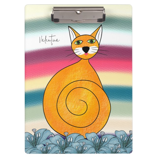 Orange cat clipboard (Front)