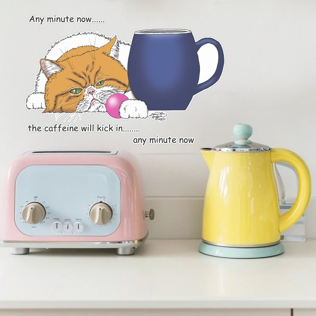 Orange Cat Coffee Mug Blue (Creator Uploaded)