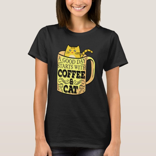 Orange Cat Coffee Mug T-Shirt (Front)