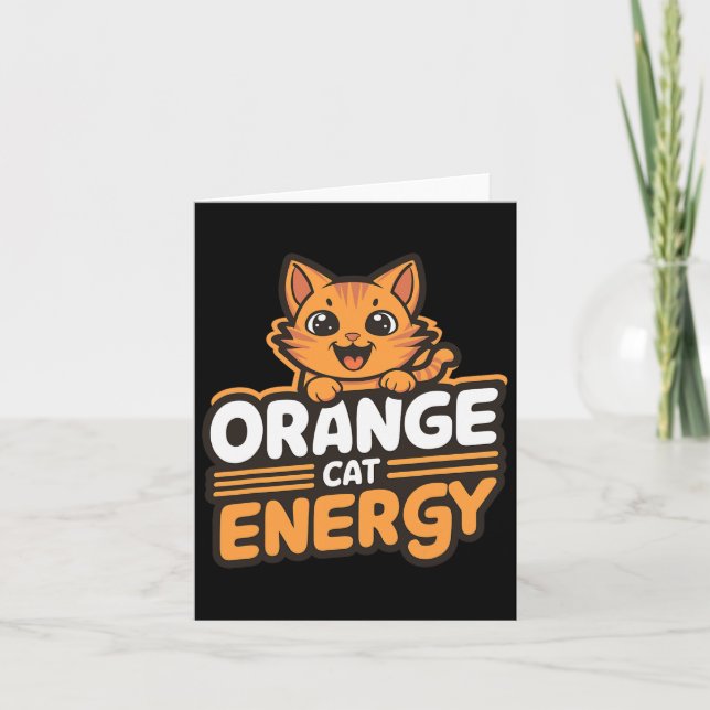 Orange Cat Energy  Card (Front)