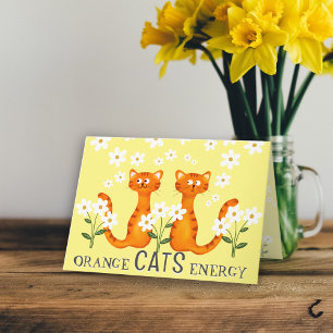 Orange Cat Energy Get Well Card