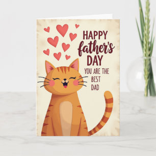 Orange Cat Fathers Day Card
