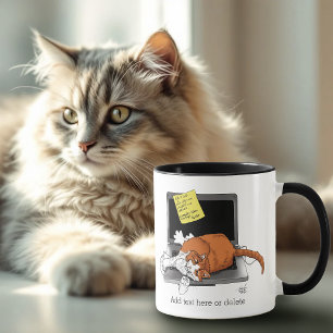 Orange Cat Funny Laptop Mug