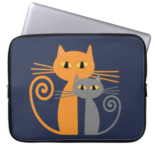 Orange Cat, Grey Cat Laptop Sleeve