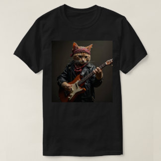 Orange Cat Guitar Player T-Shirt