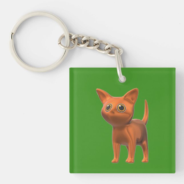 Orange Cat Key Ring (Front)