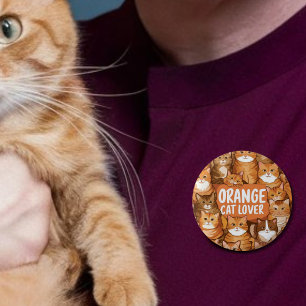 Orange cat lover Ginger cats gift 6 Cm Round Badge