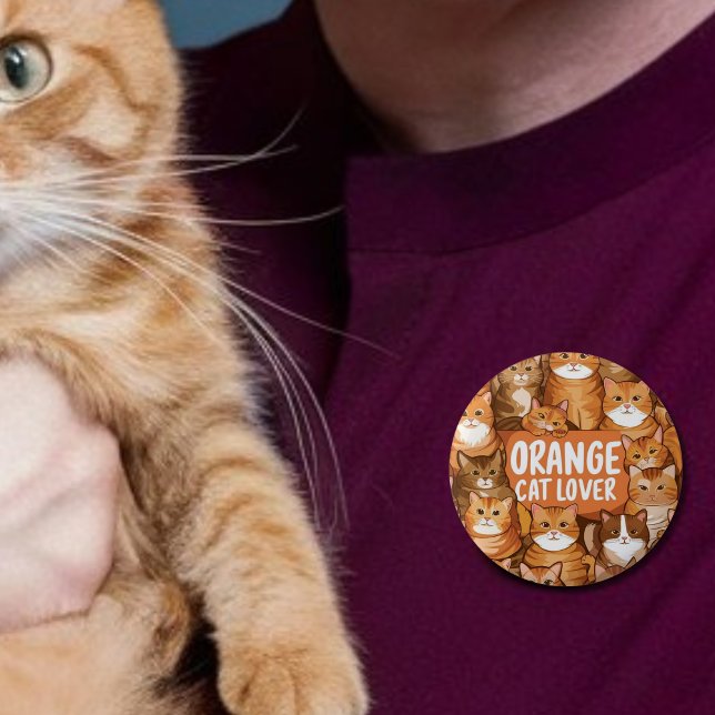 Orange cat lover Ginger cats gift 6 Cm Round Badge (Creator Uploaded)