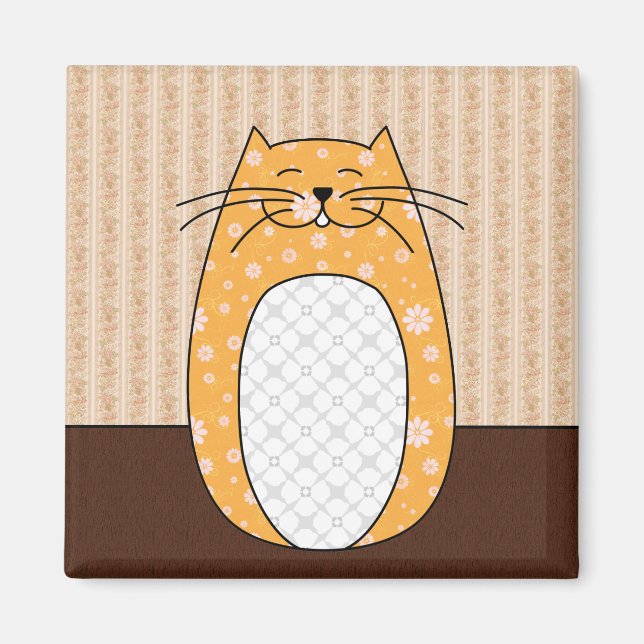'Orange Cat' Magnet (Front)