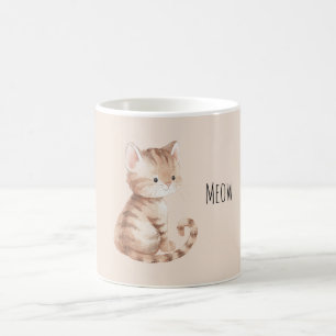Orange Cat Meow Coffee Mug