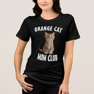 ORANGE CAT MOM GINGER CAT CLUB T-SHIRT Tri-Blend SHIRT