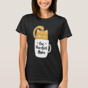 Orange Cat Mum Coffee Funny Mother's Day T-Shirt