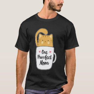 Orange Cat Mum Coffee Funny Mother's Day T-Shirt