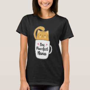 Orange Cat Mum Coffee Nana for Grandma Funny Mothe T-Shirt