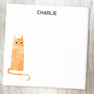 Orange Cat Personalized Post-it Notes