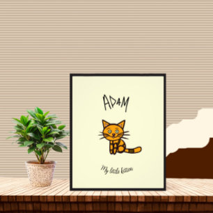 Orange cat photo print
