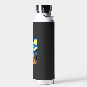 Orange Cat Selfie Starry Night Cat Mum Cat Lovers Water Bottle