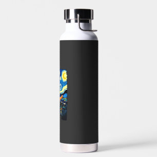 Orange Cat Selfie  Starry Night Cat Mum Cat Lovers Water Bottle