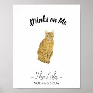 Orange Cat Signature Drink Sign