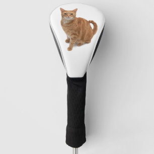 Orange Cat Standing Golf Head Cover