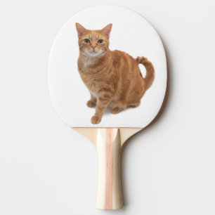 Orange Cat Standing Ping Pong Paddle