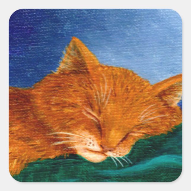 Orange Cat Stickers Creationarts (Front)