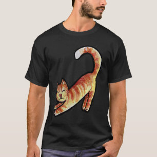 Orange Cat Stretching cute orange kitty cats T-Shirt