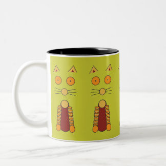 Orange CAT Two-Tone Coffee Mug