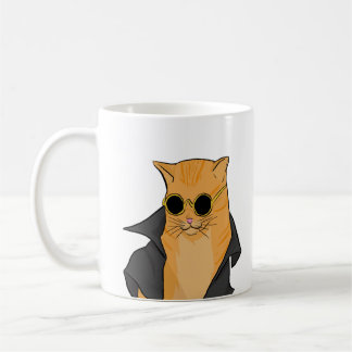 Orange Cat with Sunglasses Mug
