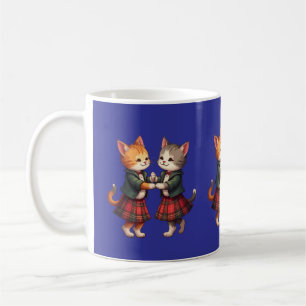 Orange Cats Dancing Scottish Ceilidh Coffee Mug