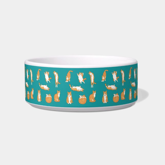 Orange Cats Funny Bowl (Front)