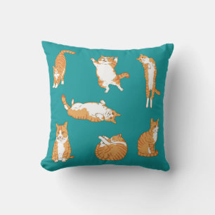 Orange Cats Funny Cushion